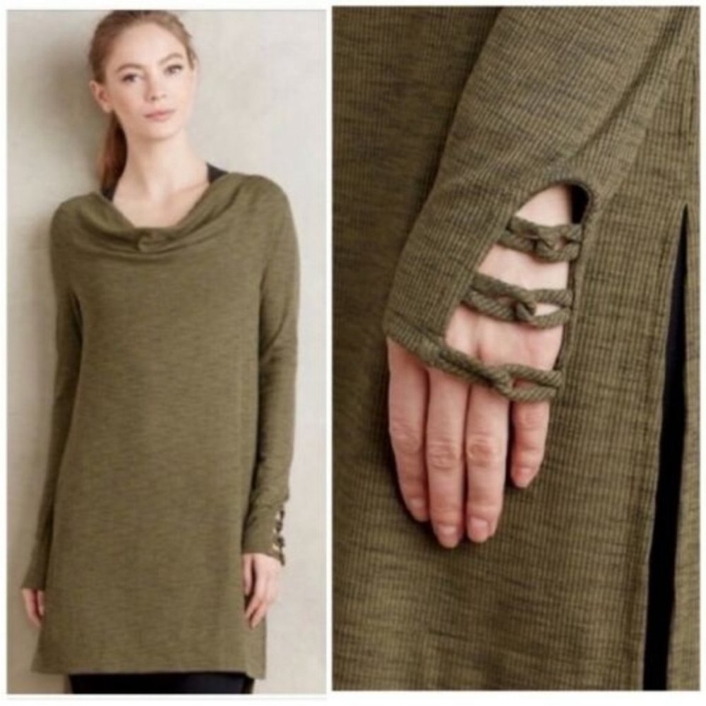 Pure + Good Olive Green Tunic, Anthropologie